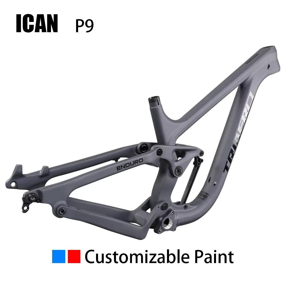 

ICAN Premium P9 Full Carbon Suspension Frame 27.5er 29er Boost Mtb Mountain Gravel Bike Enduro Frameset With 150mm Travel Max