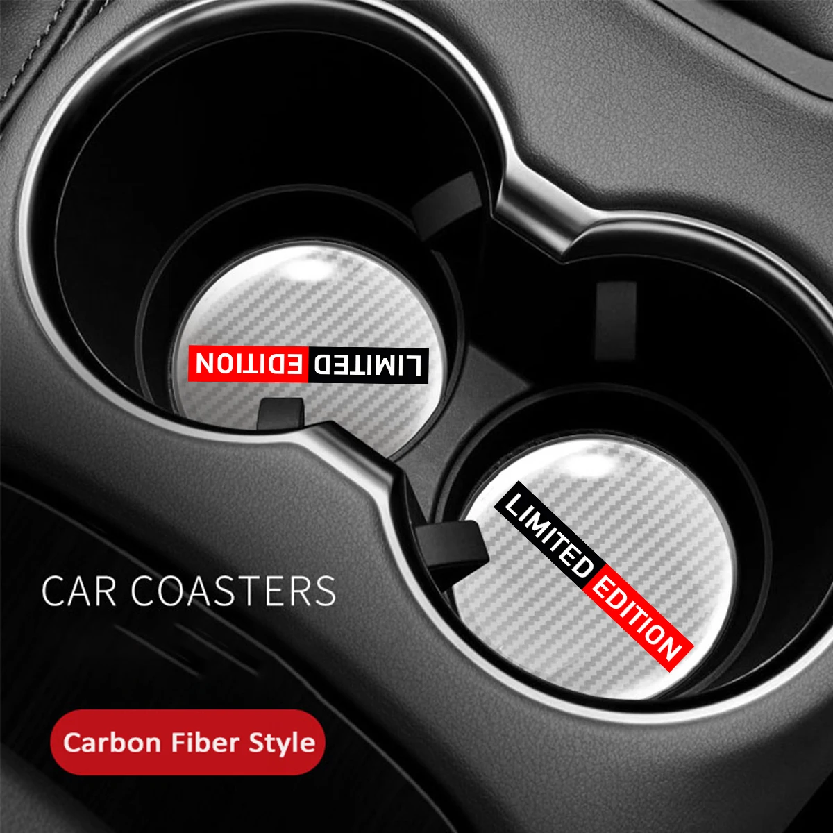 حامل سيارة من ألياف الكربون ، إدراج السفينة ، حصيرة مانعة للانزلاق ، تويوتا ، لكزس ، نيشيفروليه ، هيونداي ، كيسان ، 1 كوب #6