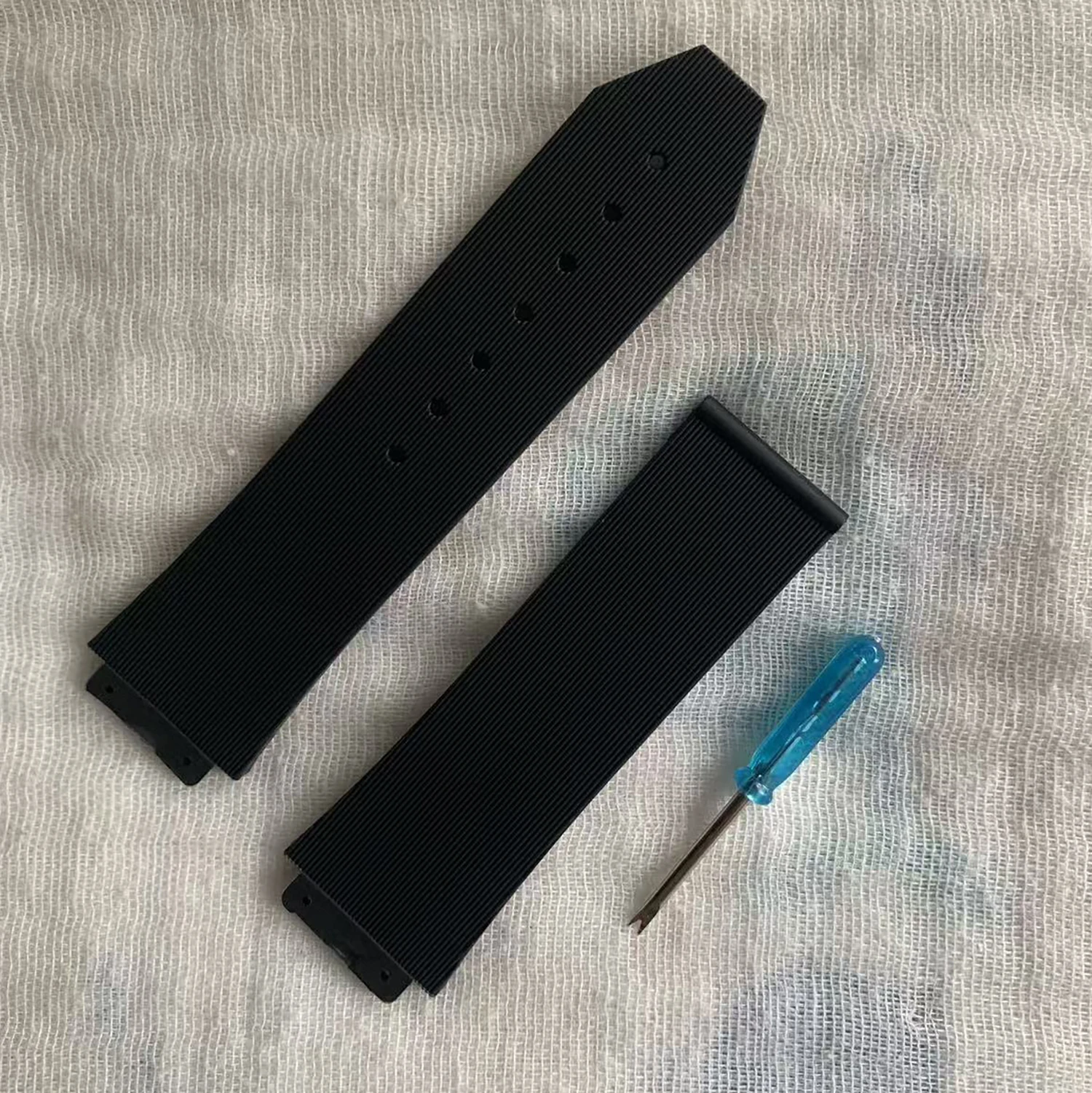 Watch Bands for HUBLOT BIG BANG Silicone 26*19mm Waterproof Men's Watch Strap Watch Accessories Rubber Bracelet Wristband Black
