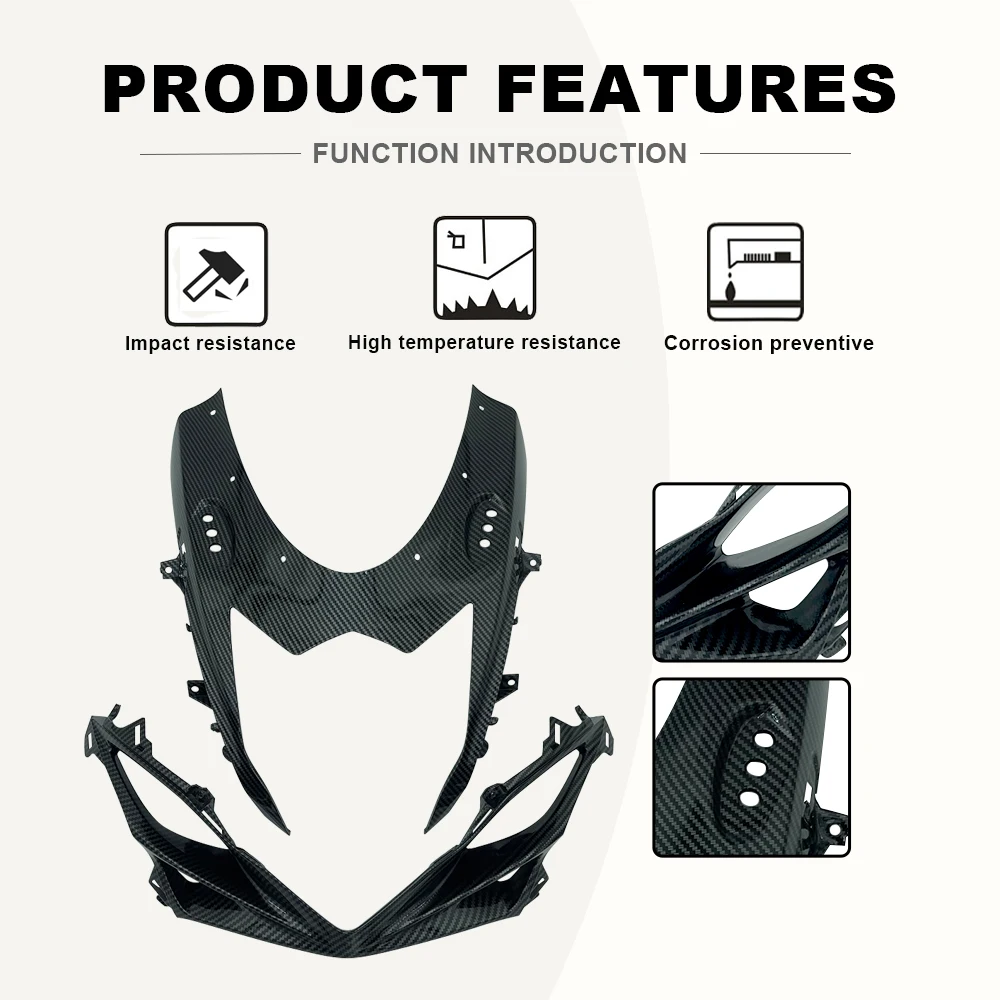 Motorcycle Head Cowl Fairings Carbon Paint fixed wing For Suzuki GSX-R600 GSXR600 GSX R750 GSX-R750 GSX R600 750 K11 2011-2018