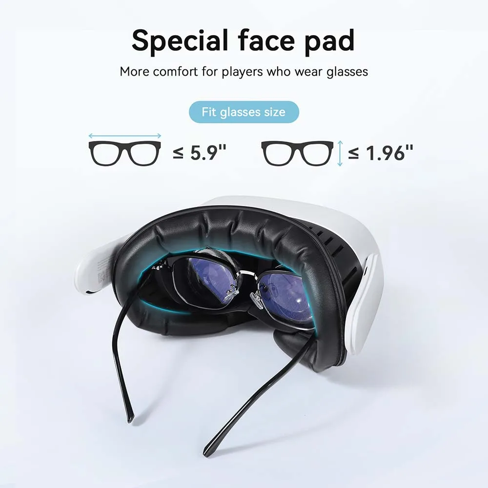 AMVR 3-In-1 غطاء قناع الوجه ل ميتا كويست 3S بولي Leather الجلود واجهة الوجه استبدال وسادة الحرير الجليد نسخة مطورة أجزاء VR