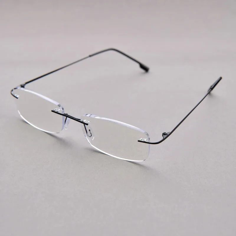Titanlegierung, 15 Schichten beschichtet, Anti-Blaulicht-Lesebrille mit flexiblem Bügel, randlose Lesebrille +1+1,5+2,0 – Detail 8