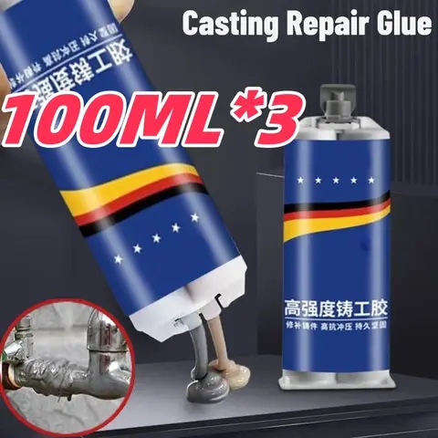 Pasta de pegamento para reparación de metales, alta temperatura, 2 en 1, pegamento Industrial AB para ruedas, sellador de unión de alta resistencia, soldadura de fundición fuerte