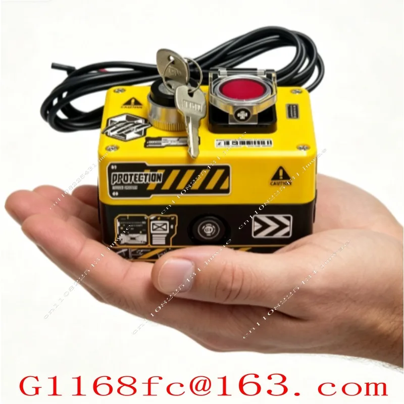 Desktop PC Case External Wired Power Switch, Dual Buttons for Host on/Off Control