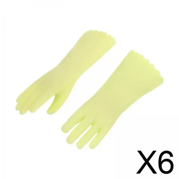 

6x Dollhouse Gloves 1/12 Miniature Dollhouse Accessories Decoration 3.5cm Kitchen Utensils Mini Cookware Set for Garden