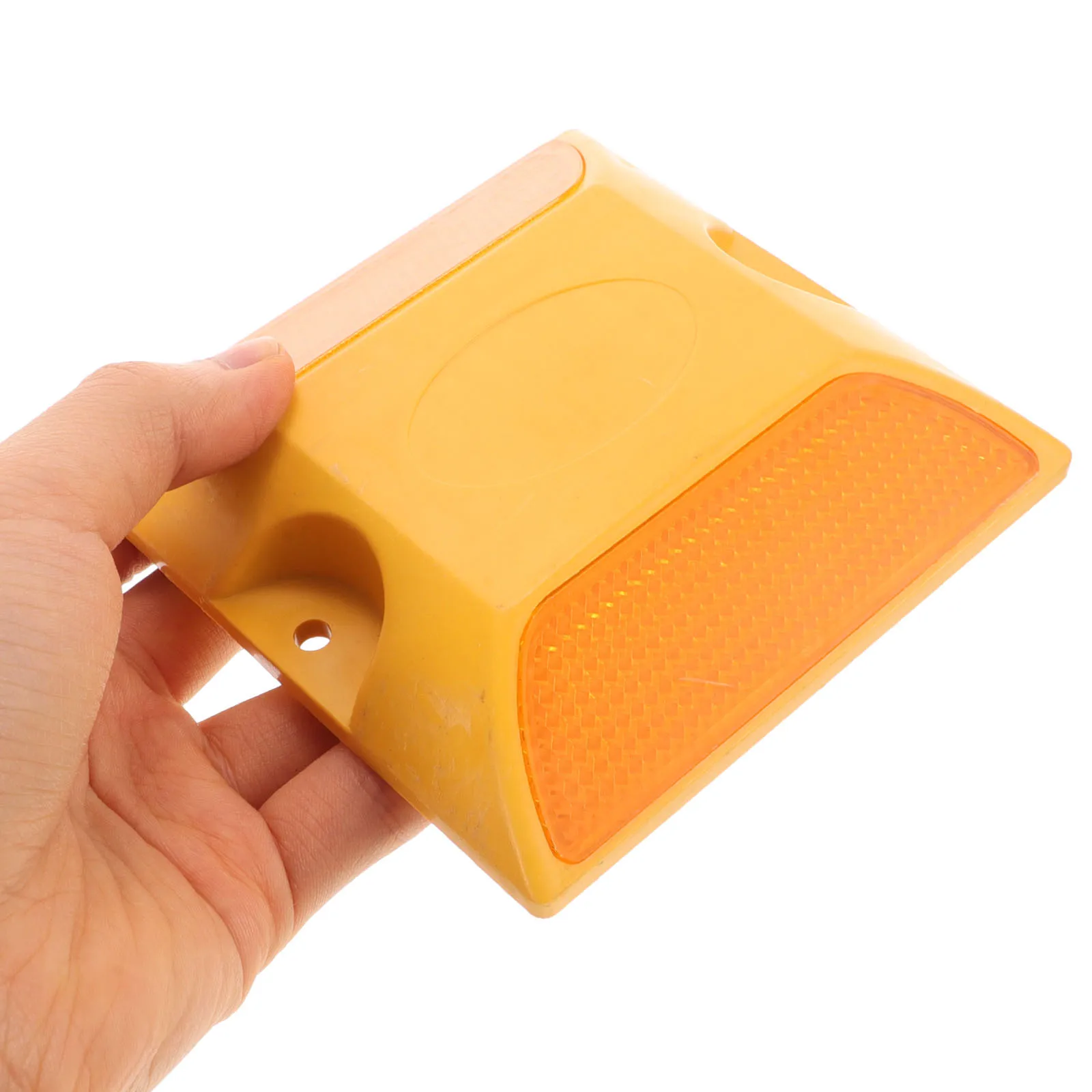 4 قطعة ترصيع عاكسة مزدوجة الجوانب مقاومة للطقس تركيب سريع للطرق وقوف السيارات الكثير سلامة المشاة للطرق