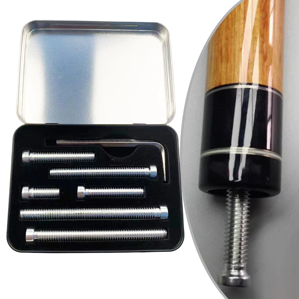 

6pcs Billiards Cue Weight Bolt Pool Cue Weight Bolts Screw Billiards Club Counterweight Screw Set For Mezz Billards Accessories