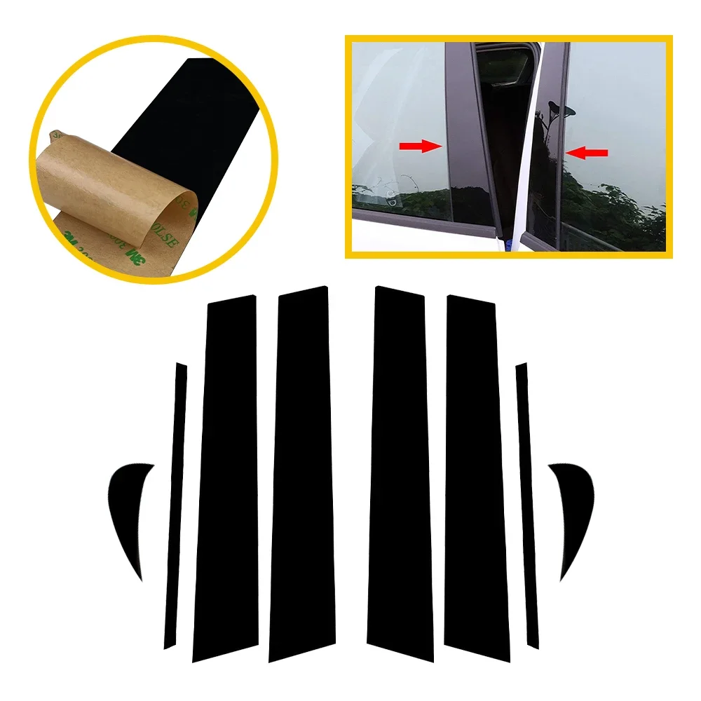 

Fit For Toyota Camry 2018 2019 2020 2021 Accessories Glossy Black Pillar Posts Door Window Trim Cover Stickers Exterior Parts