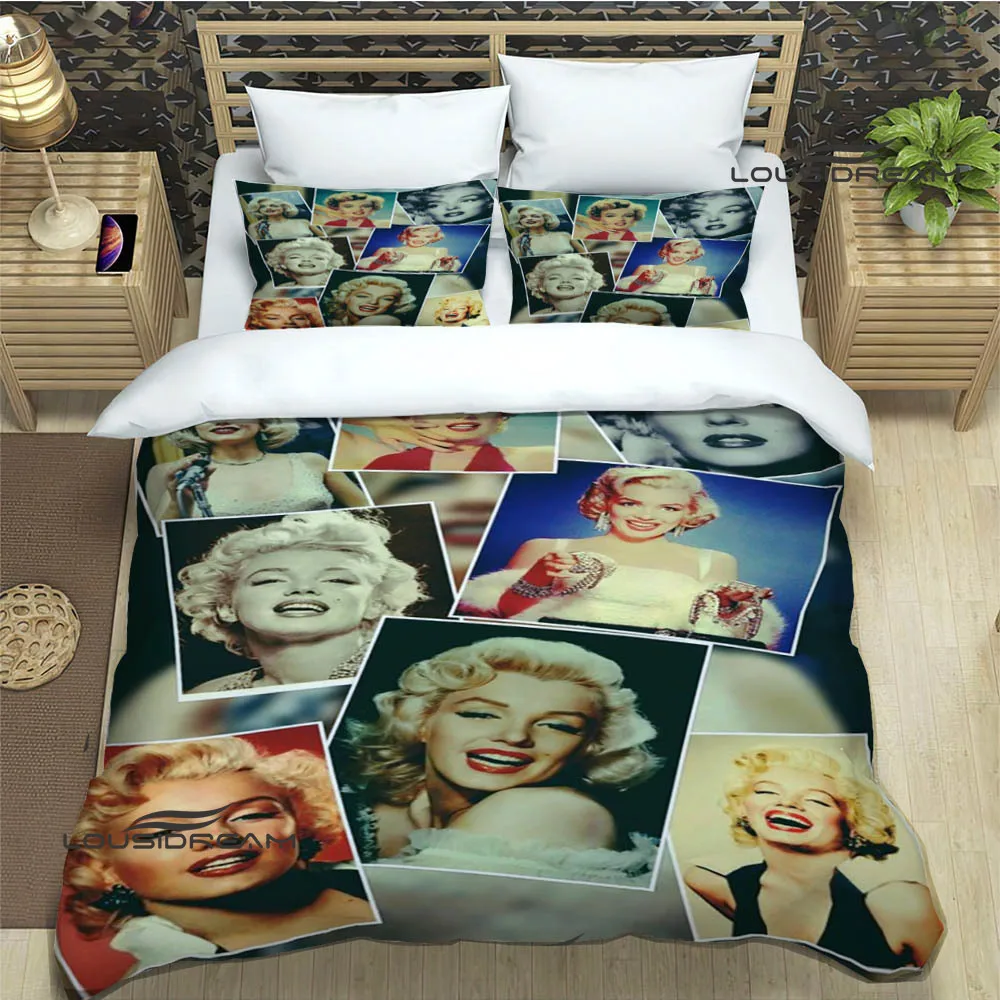 Marilyn Monroe Printed Bedding Sets exquisite supplies set duvet cover bed comforter set bedding set luxury birthday gift