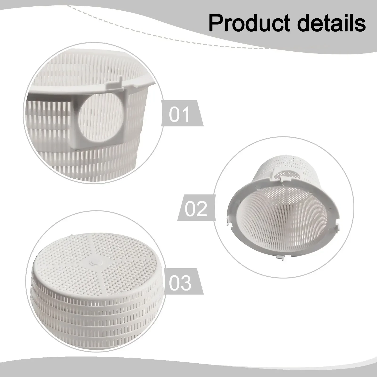 

Простая установка корзины для скиммера, сменная корзина, корзина для бассейна, общая высота, 145 мм, дизайн переднего бокового отверстия