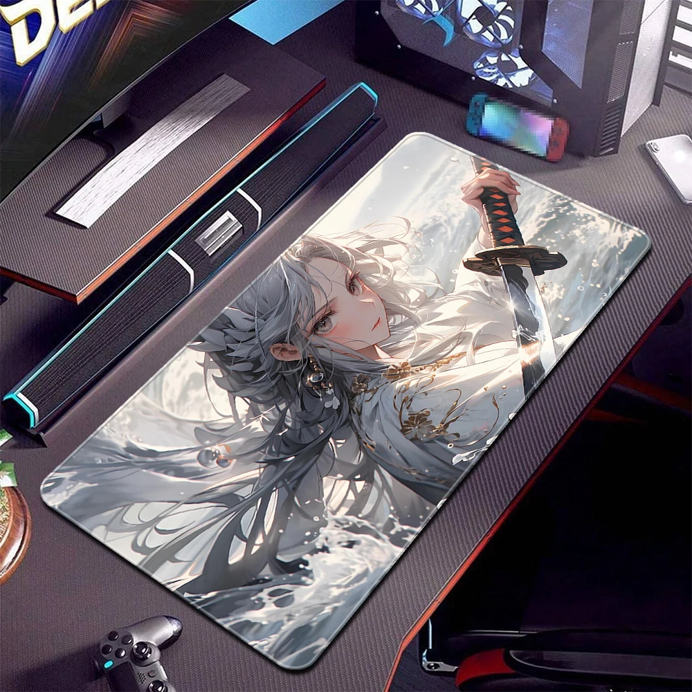 

Anime Mouse Pad Rubber Desk Mat Office Non-Slip Keyboard Mousepad Large Gaming Mouse Mat Game Locking Edge Computer Desk Mat