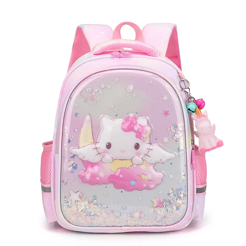 New Hello Kitty Children Spine Protection Schoolbag Unicorn Mermaid Cartoon School Bag Cute Print Large Capacity Backpack