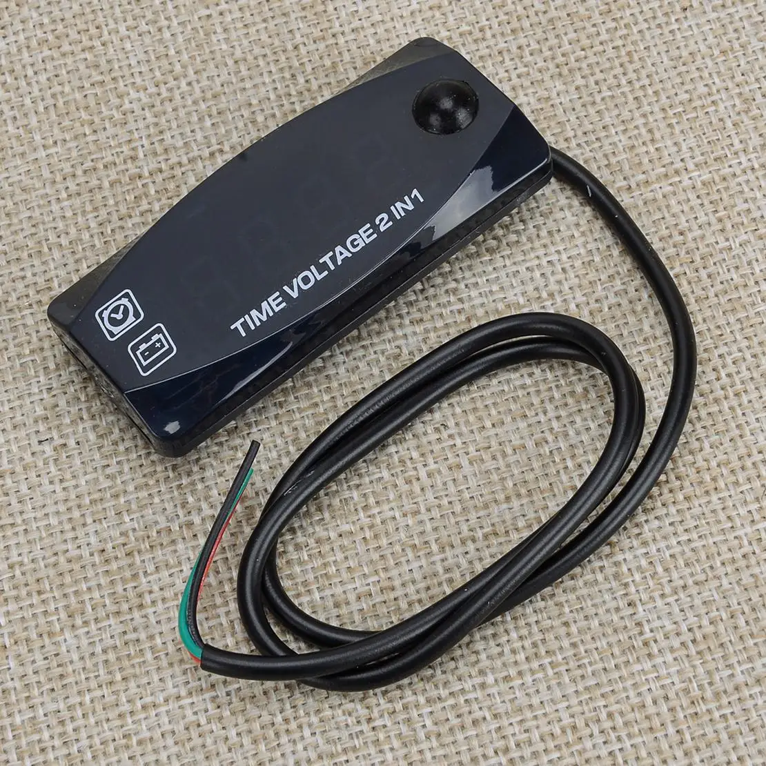 

12V Digital Display Car Motorcycle Boat LED Voltmeter Voltage Gauge Time Clock Meter Switch