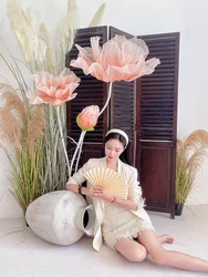 Large Wedding Stage Silk Flower Artificial Flowers Wedding Decor Props Road Lead Flowers Window Layout Garden Home Decoration