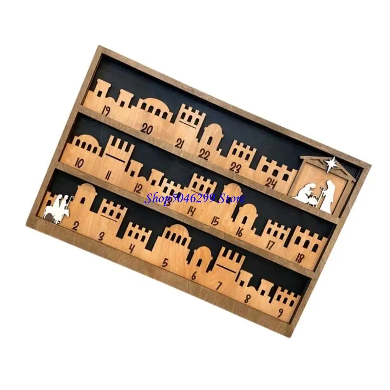 H55A Holiday Nativity Advents Calendar مع نجمة متحركة لتوقعات عيد الميلاد #2