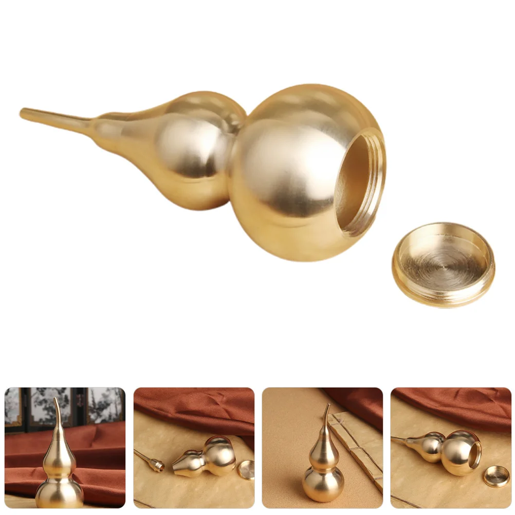 

Gourd Statue Vintage Chinese Hu Lu For Home Brass Decor Feng Shui Ornament Lucky Charm Gift