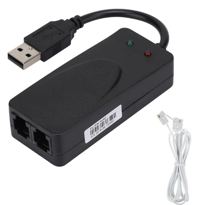 Fax Modem,Single/Dual Port USB2.0 56K External Modem Driver, Plug and Play USB Modem, Standard and Expanded at Command