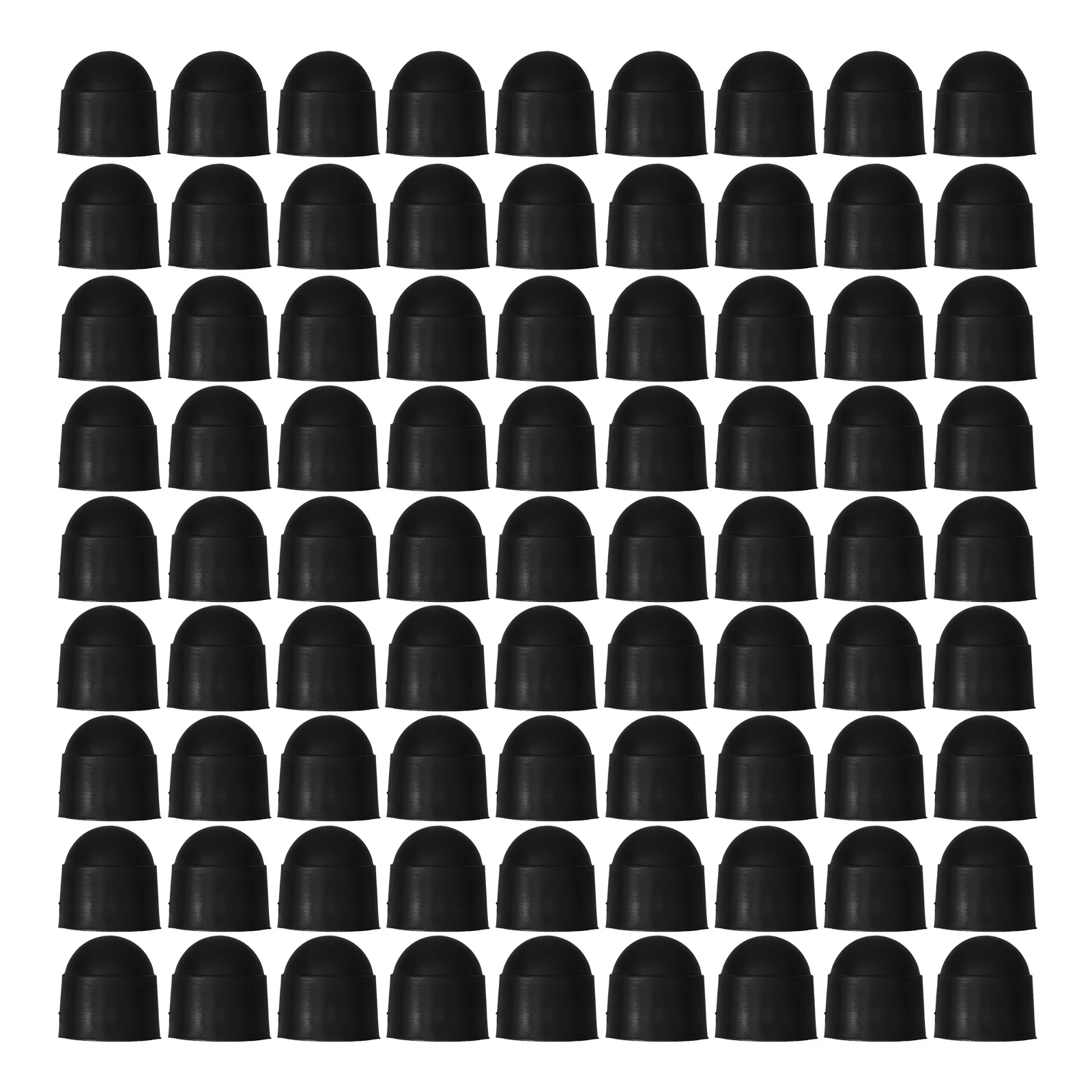 

100pcs Nut Protective Caps Black Plastic Dome Dustproof Waterproof Covers for Bolt Screw Protection Nylon