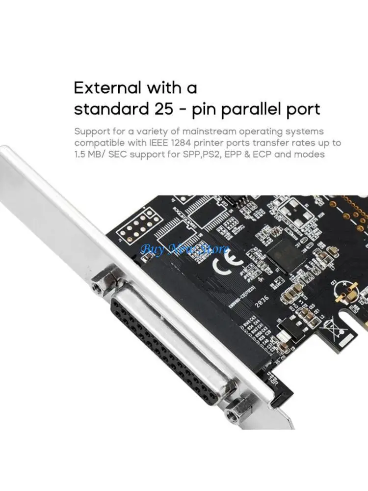 

20CE PCIe to Parallel Expansion Card PCI Express to 25pin Printer LPT Parallel Port Adapter AX99100 Chip for PC