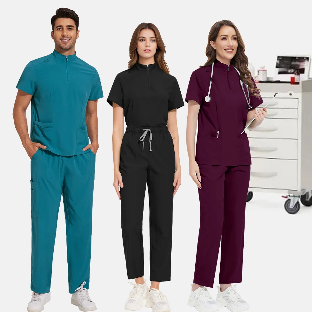 للجنسين سريعة الجافة التمريض عمال زي الطبيب الطبي ملابس التجميل مستشفى التمريض الدعك مجموعة السراويل العليا السريرية الجراحية