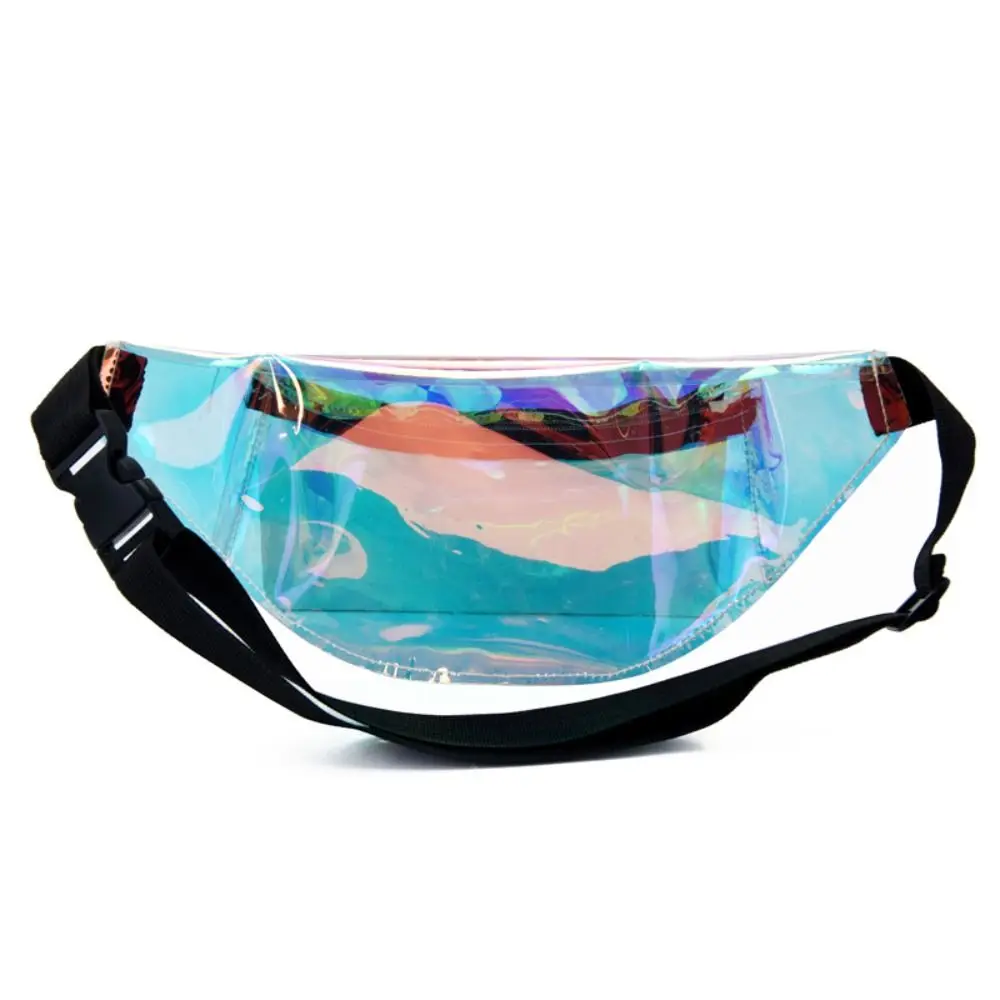 Waterproof Laser Fanny Pack Fashion Transparent TPU Holographic Chest Bag Phone Holder Coin Purse Shiny Waist Bag