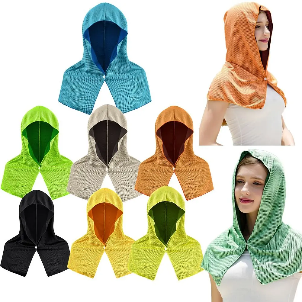 Breathable Cooling Towel UPF50+ Neck Protection U-shaped Hoodie Beach Anti-uv Face Cover Ice Silk Sports Towel