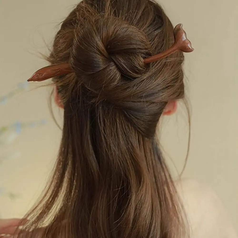 لطيف الخشب خشبية الشعر عصا القط الحيوانات النمط الصيني دبوس الشعر عود الشعر أرنب Hanfu أغطية الرأس فتاة إكسسوارات الشعر