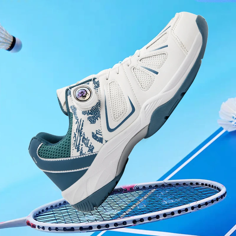 

Hot Sales Men Women Badminton Shoes Anti-slip Sports Training Comfort Field Tennis Shoes 2025 New Luxury Design Unisex Sneakers