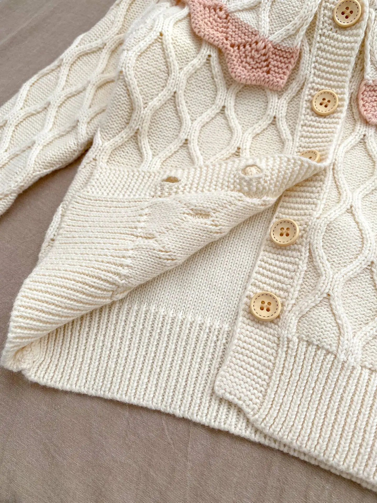 Baby Knit set Spring Fall 2024 New Fashion Girls set Knit sweater Cardigan + Shorts Sweet 0-3Y girls two-piece set image 6