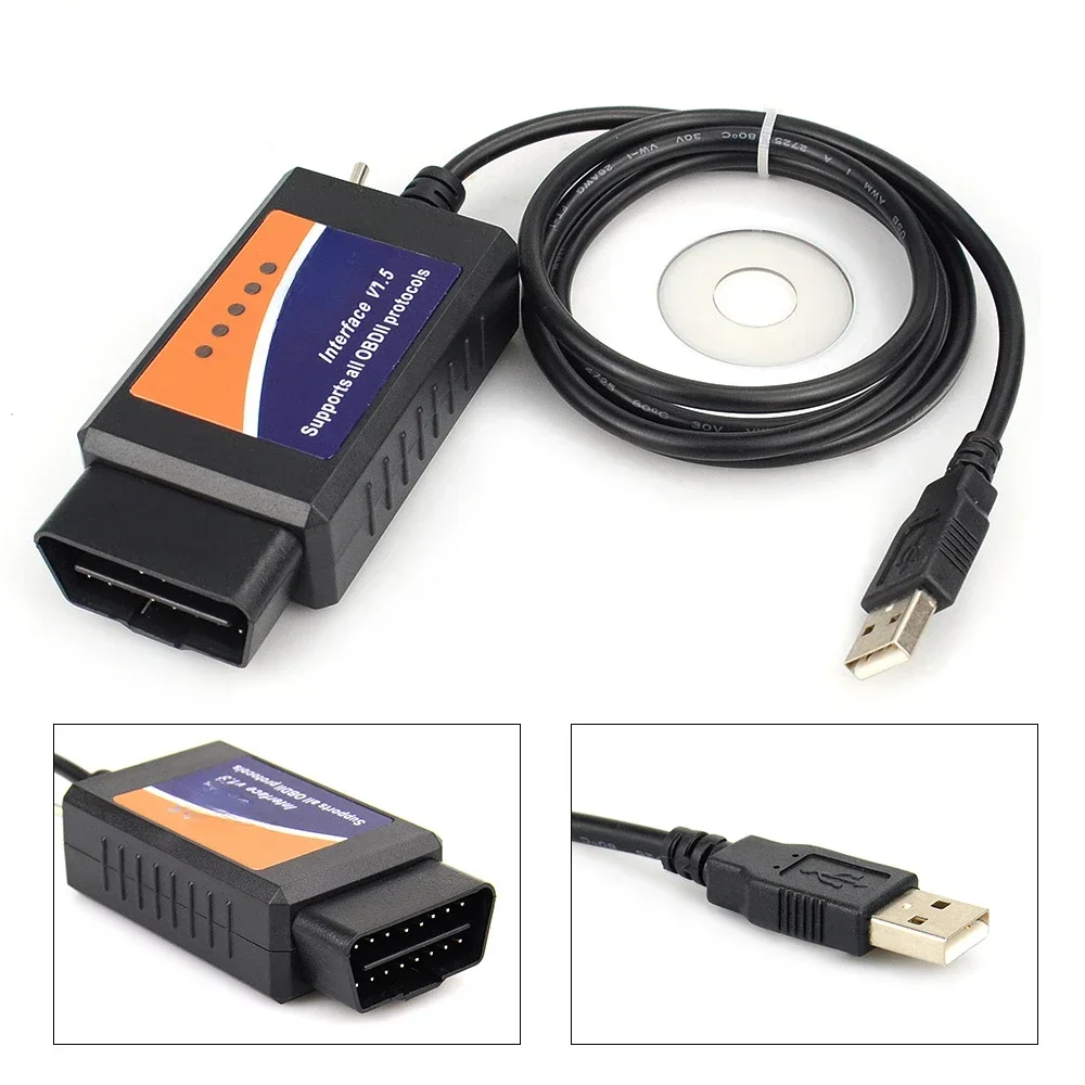 USB OBD2 cable change plus switch HS/MS switch car detector