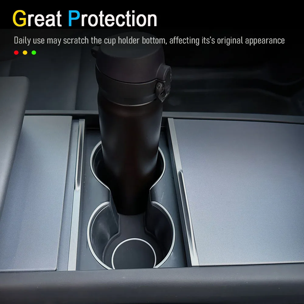 For Tesla Model 3/Y 2021-2026 Car Cup Holder Waterproof Anti Slip Insert Coasters Pads Interior Accessories Durable Car Coaster
