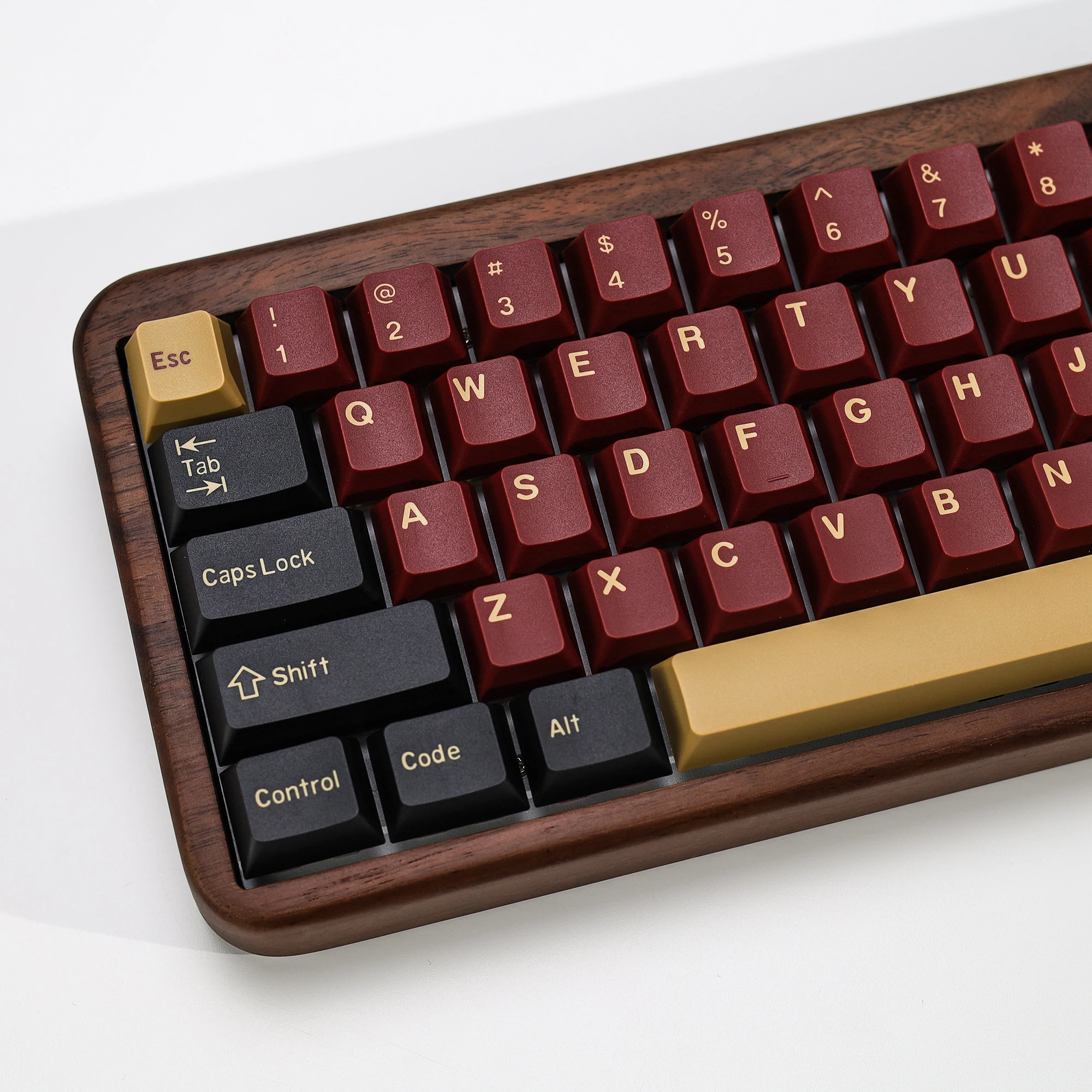 KBDiy Cherry Profile Keycap Doubleshot PBT GMK Red Samurai Keycaps  Mechanical Keyboard Key Caps for 75% AULA F87 Pro GK61 K500