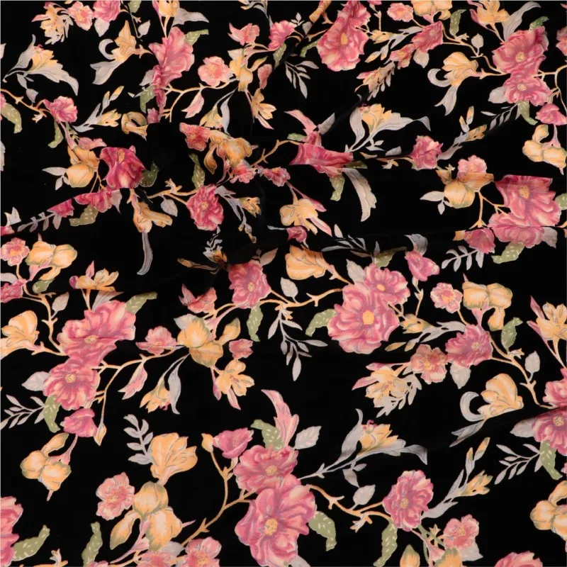 벨벳 브로케이드 비스코스 프린트 무늬가 있는 번트 패브릭 나이트가운 드레스 치파오