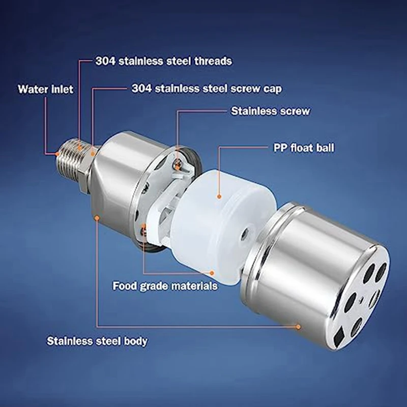 1 Piece Stainless Steel Water Level Control Float Valve For Tank Suitable For Water Tanks, Pond B