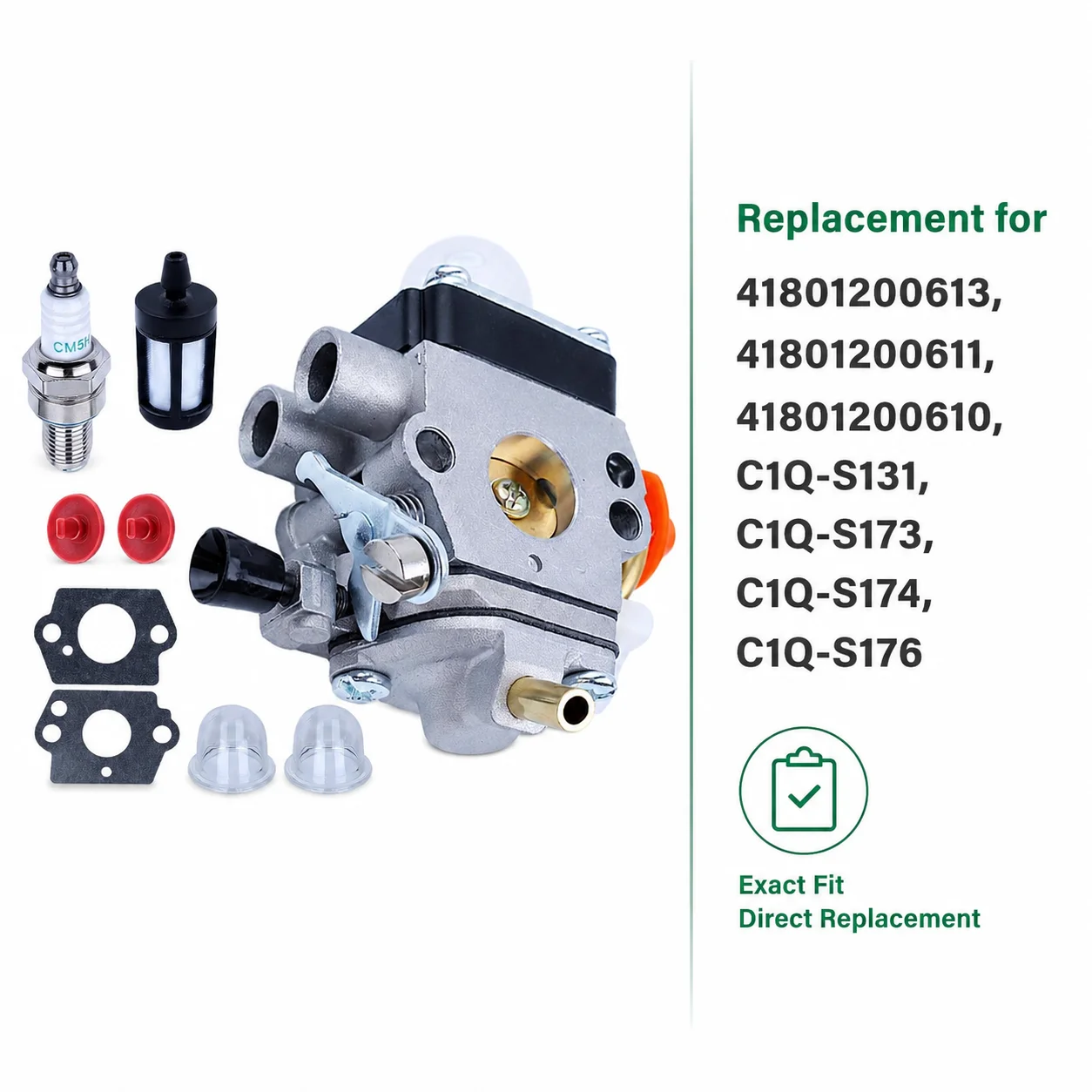 Carburetor Check Valve Kit For Stihl FS87/90/100/110 HL90/100 HT100 KM90/100/110 SP90 Trimmer Replaces 41801200613 C1Q-S131