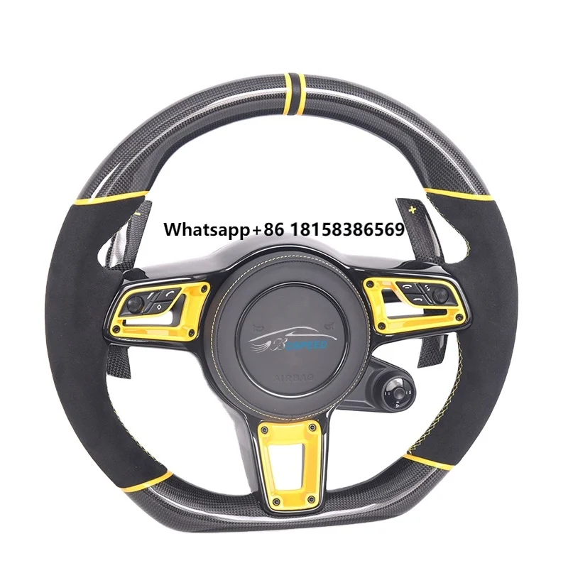 

2022 Hot Sell Custom Alcantar Carbon Fiber Steering Wheel for porsche Cayman 987