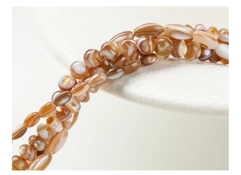 Natürliche Pinguinschalenperle, geschnitzt, rund, abakusförmig, lose Zwischenperle für die Schmuckherstellung, DIY-Halskette, Armband-Zubehör – Detail 7