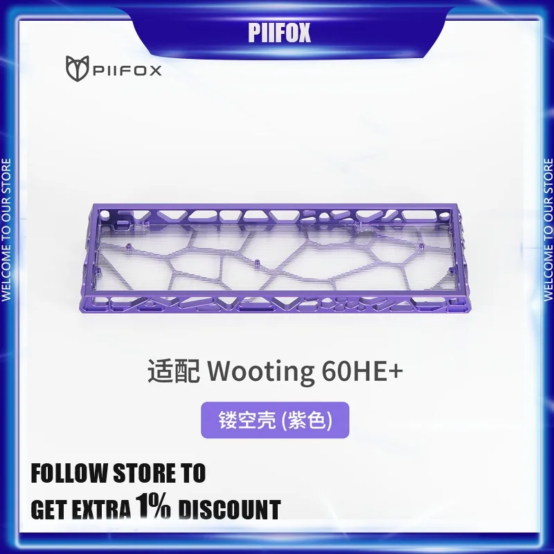 

PIIFOX PA60 shell is suitable for fully modified WOODING 60HE+aluminum lump MAD60/GH60 from Megalion on mechanical keyboard