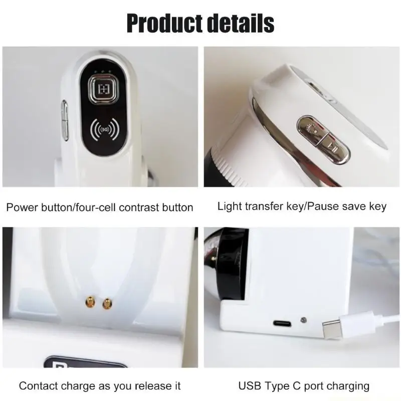 F62C Professional Wireless Intelligent Scalp/Skin/Dermal Detector Hair Follicle Testing Analysis Magnifier UV Skin