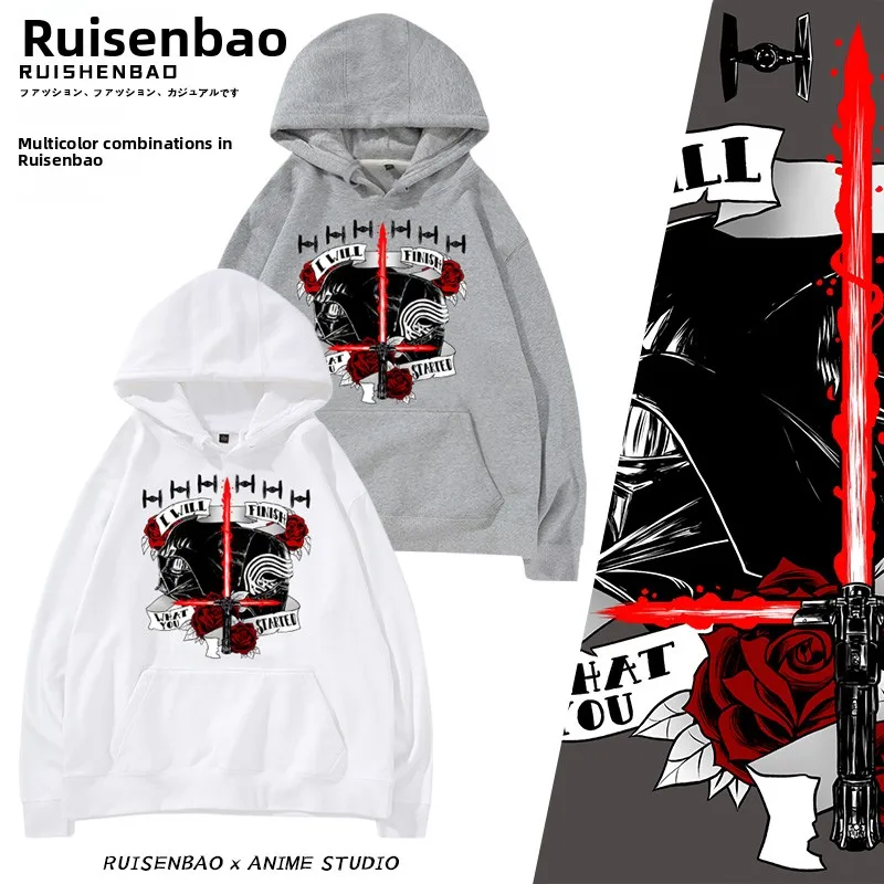 

Толстовка с капюшоном Th V на подкладке, осень-зима, свободная мужская толстовка с геометрическим принтом, повседневная, удобная посадка irt