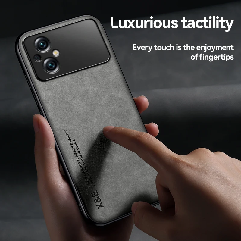KEYSION Luxury Leather Case for Xiaomi POCO M5 M5S M4 5G Soft Silicone+PC Shockproof Phone Back Cover for POCO M4 5G M5 M5S