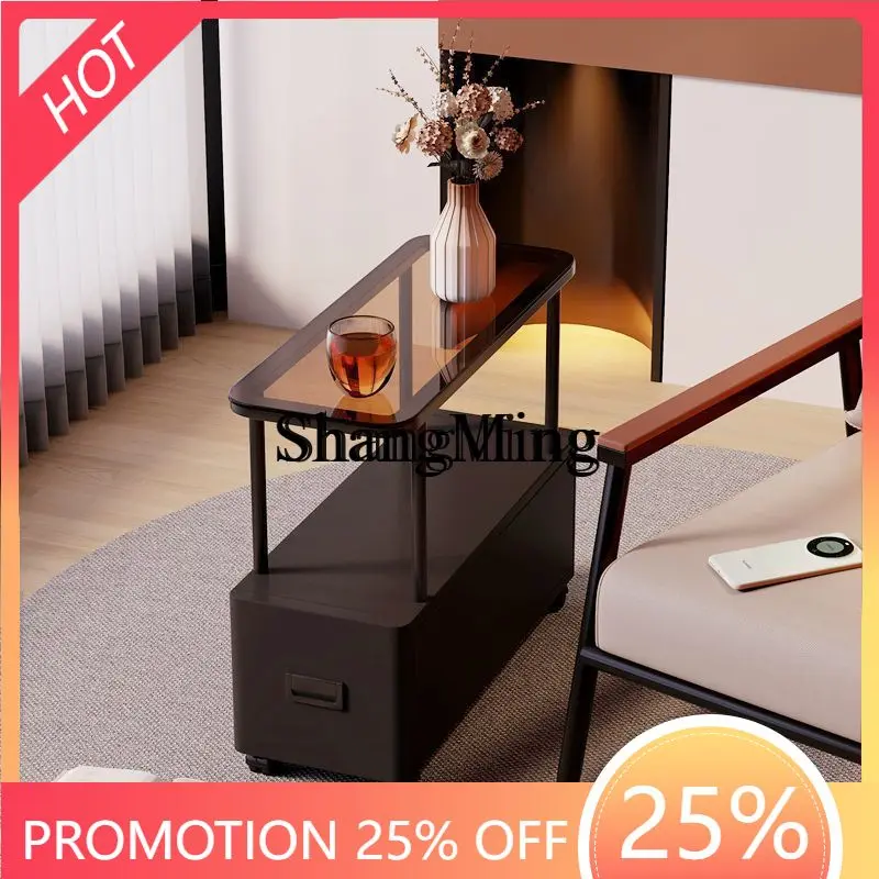 

Новый ультраузкий приставной столик SM: компактный кофейный столик, тумба для хранения в узких пространствах, передвижной столик для небольших квартир, прикроватная тумба для хранения