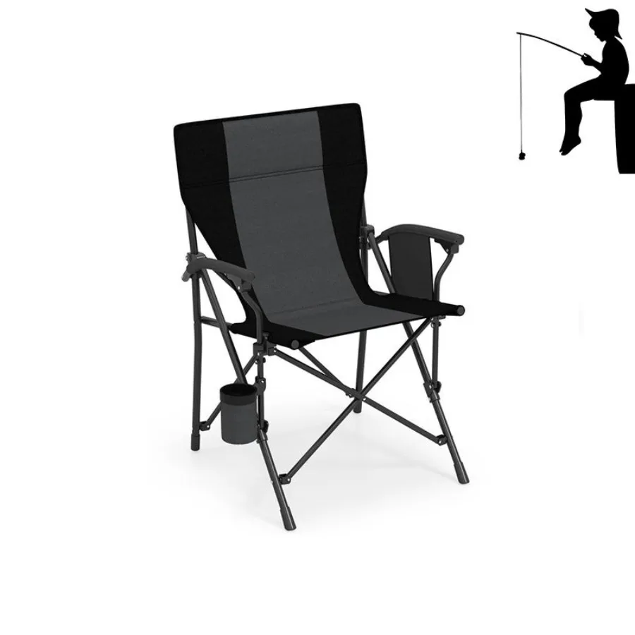 

Portable Folding Camping Chair with Side Pocket for Fishing