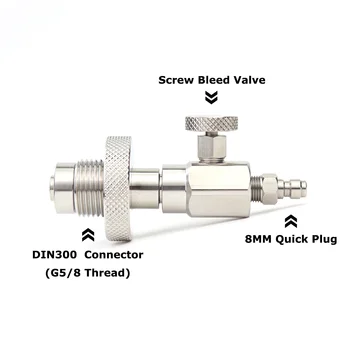 Mergulho din300 estação de enchimento 5/8bsp conector garrafa grande para garrafa pequena adaptador de carregamento com tomada rápida