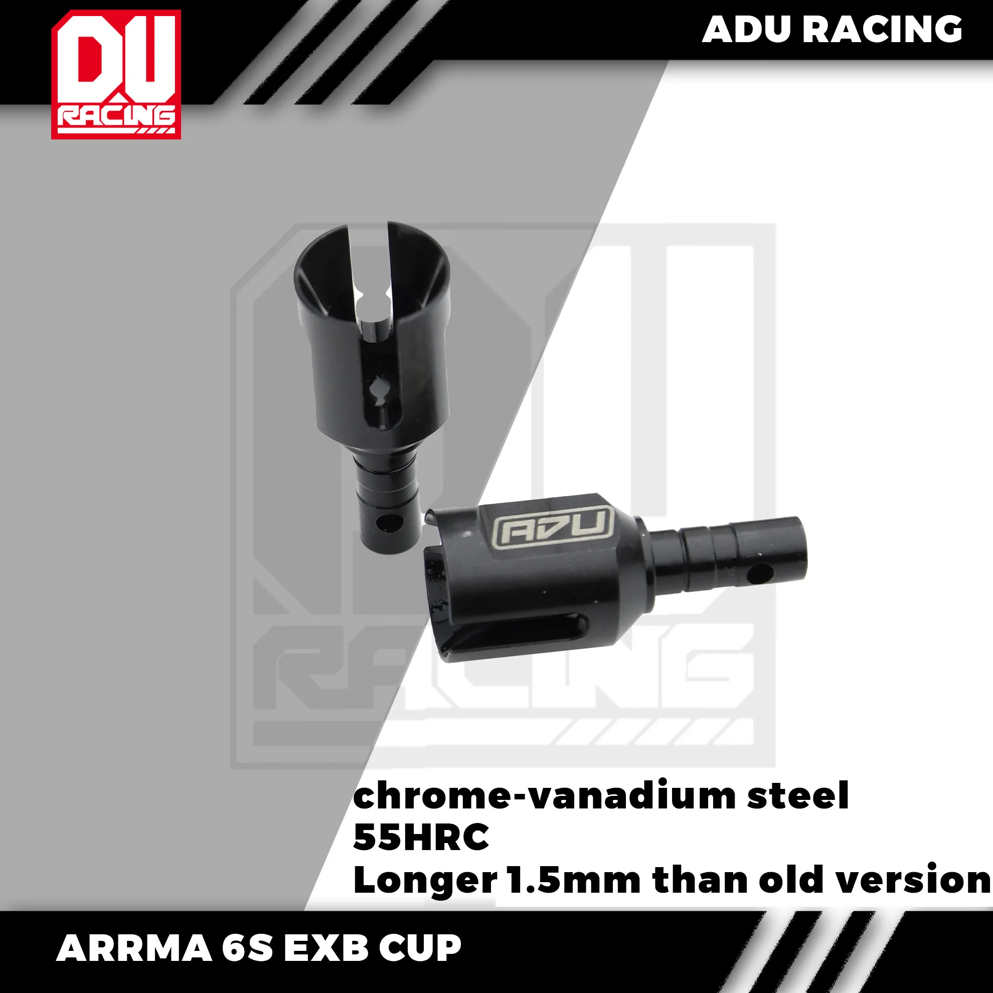 ADU RACING chroom-vanadiumstaal DIFF OUTDRIVE STAAL voor ARRMA 6s EXB-auto's ARA 310981