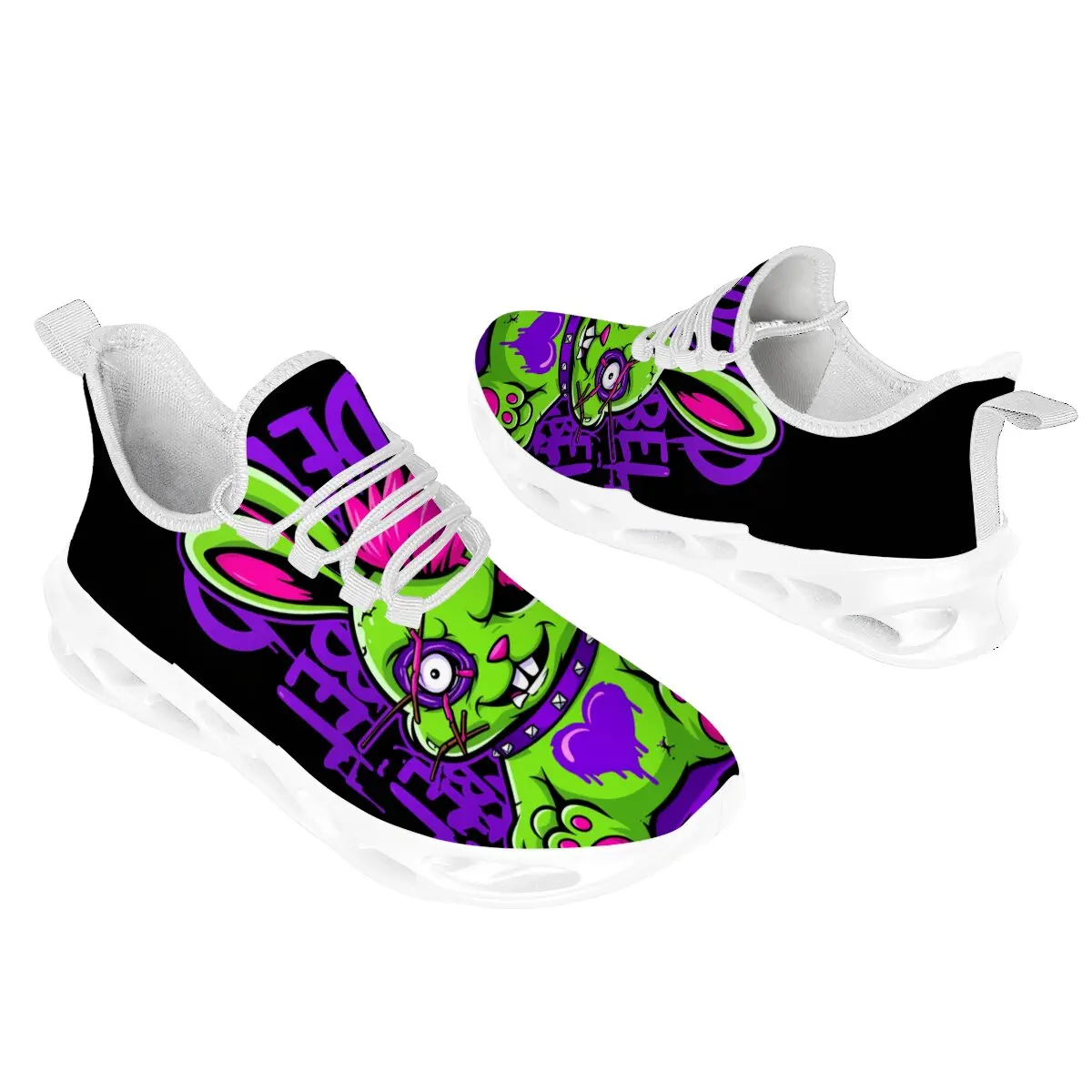 كارتون الأرنب الرسم خفيفة الوزن أحذية رياضية كاجوال نمط جديد الرجال الشقق الربيع والخريف في الهواء الطلق أحذية رياضية نسائية باردة