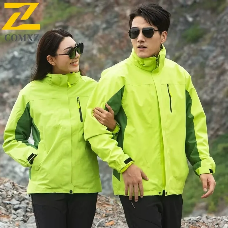 سترة رجالي COMXZ 2025 متعددة الاستخدامات فضفاضة للسفر في الهواء الطلق سترات متينة مقاومة للرياح تصميم بقلنسوة معطف خريف خفيف الوزن #1