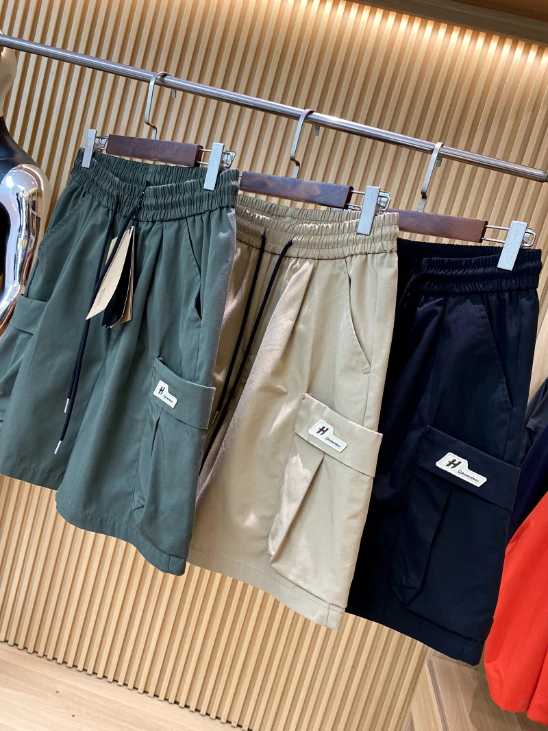 

American Sle Outdoor Streetwear Pure Cotton Workwear orts Casual Straight Leg Five-Quarter Length Men's Cargo orts