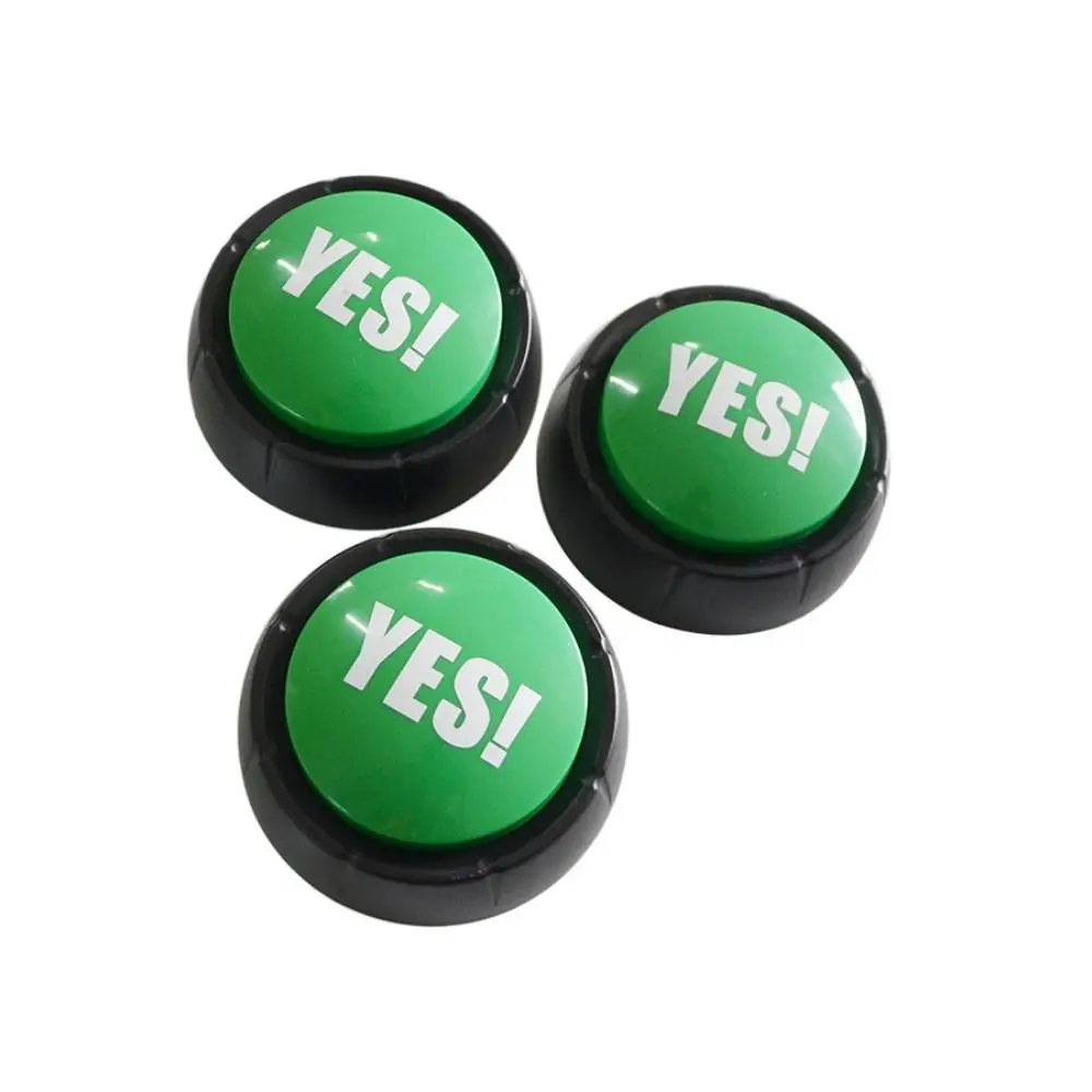 Funny Interactive Yes No Button Communication Sound Prop Maybe Sorry Button Team Talking Game Show Answer Buzzers Dog Talking