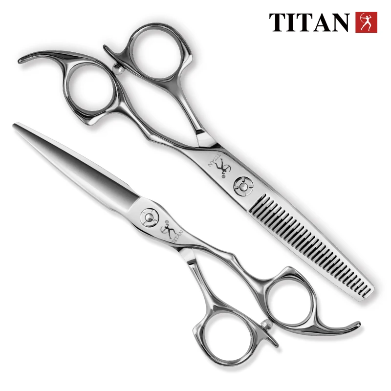TITAN professionelle Friseurschere zum Haarschneiden, Haarausdünnung, 6 Zoll – Detail 3